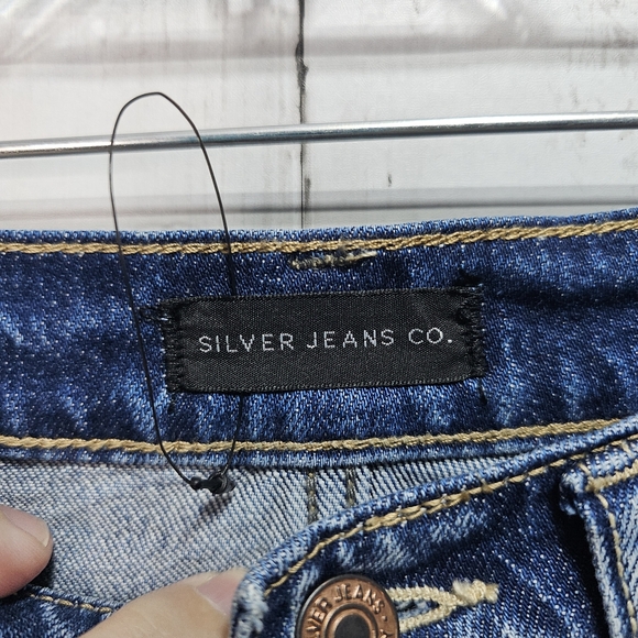 NWOT Silver Jeans Women’s Frisco Straight Distressed Size 26 Western Glove Works - Picture 6 of 9